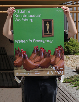 Welten in Bewegung. 30 Jahre Kunstmuseum Wolfsburg – Poster